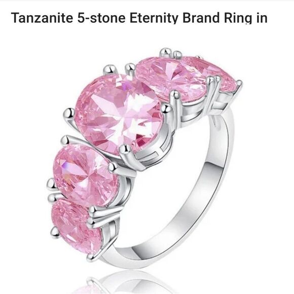 New 5 Stone Tanzanite Ring - Picture 3 of 4